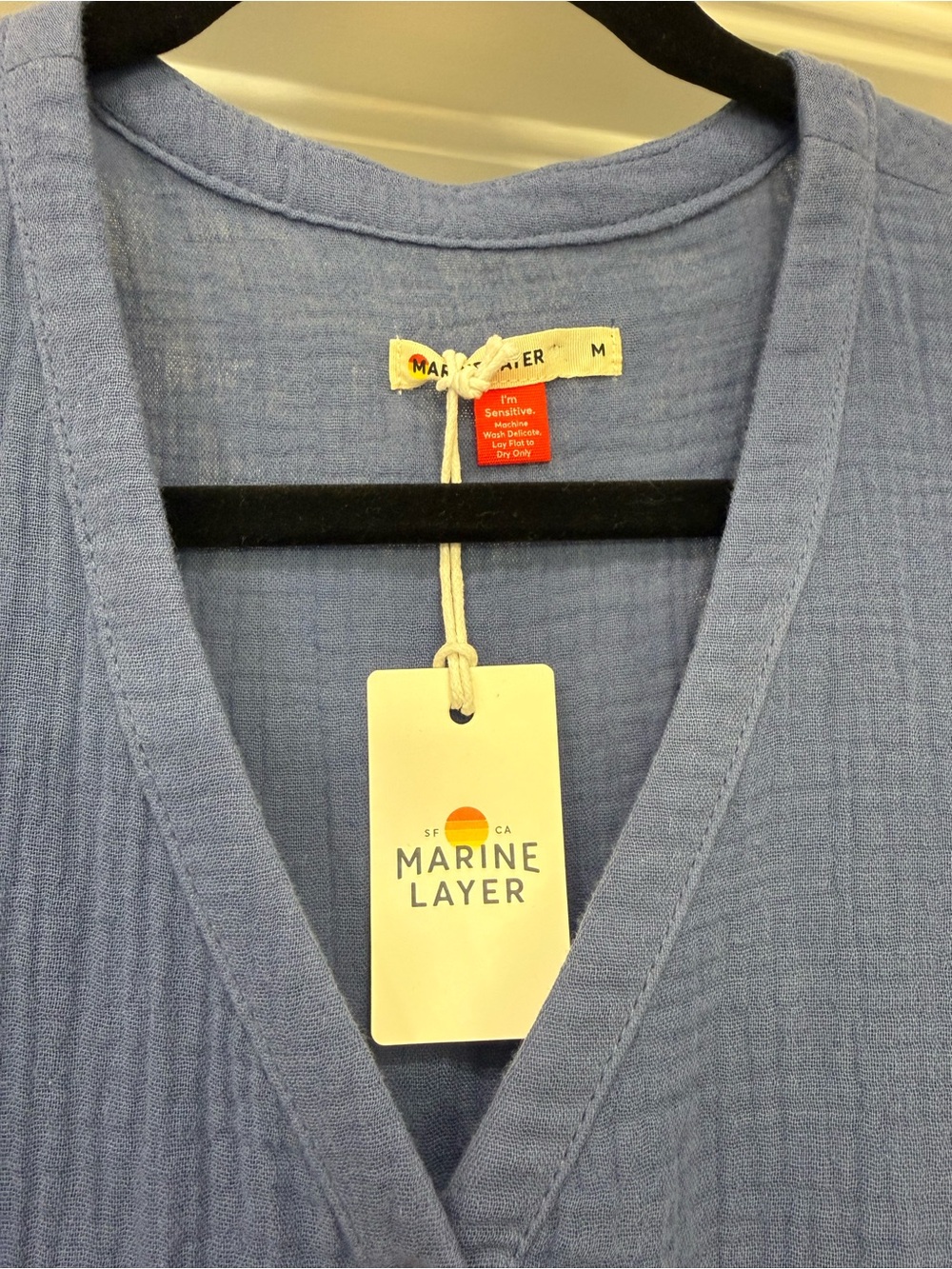Marine Layer Blue Button-Front Maxi Dress - Picture 3 of 5